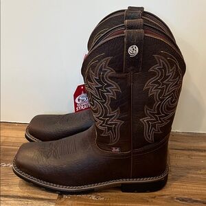 Justin George Strait Fireman Waterproof Western Work Boots